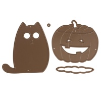 Stanzform Katze und Kürbis