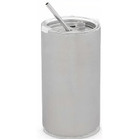 Becher mit 0,60 L Fassungsvermögen mit Deckel und Strohhalm