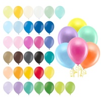 27 cm Pastell-Latexballons - PartyDeco - 100 Stück
