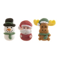 Sortierte Weihnachtszuckerfiguren, 3,5 cm - Dekora - 48 Stück