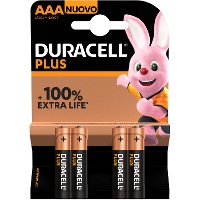 Alkaline-Batterien Typ AAA - Duracell - 4 Stück