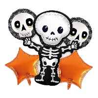 Halloween-Skelettstrauß - 5 Stück