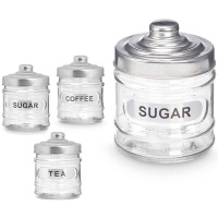 Glasbehälter 350 ml mit Aluminiumdeckel - 3 Stück