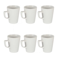 Porzellan-Frühstücksbecher 350 ml - 6 Stück