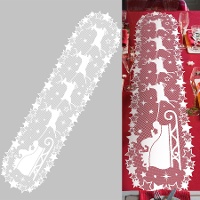 Tischläufer mit ausgeschnittenem Schlittendesign, 1,83 x 46,5 cm