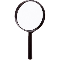 Glaslupe mit schwarzem Griff, 6 cm
