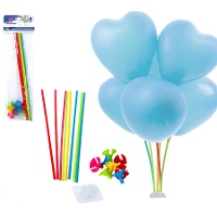Tischmitte für farbige Ballons - 8 Stück
