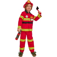Kinderkostüm Feuerwehrmann in Rot