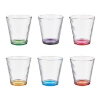 310 ml Glas mit farbiger Basis - 6 Stück