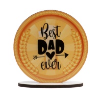 Tortenaufleger mit Best Dad Ever Nachricht - Dekora