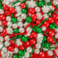 Weihnachtsfarbene Streusel 90 gr - Azucren