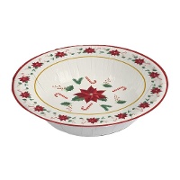 Weihnachtliche Poinsettia-Schalen 17,5 cm - 6 Stück