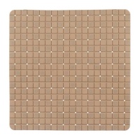 50,3 x 50,3 cm Anti-Rutsch-Duschmatte beige kariert