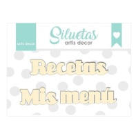 Menü-Chipboard und Meine Rezepte - Artis Dekor - 3 Einheiten