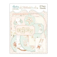 Assortierte Baby-Papierstanzungen - Mintay Papers - 27 Stück.