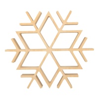 Schneeflockenfigur aus Holz 26 x 30 x 4 cm - 1 Stück