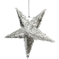 Faltbare 3D-Stern-Piñata in Silber, 68 cm
