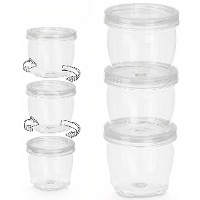 Transparenter und stapelbarer Tupper 0,36 L - 3 Einheiten