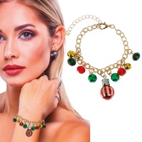 Goldene Weihnachtskugel-Armband - 1 Stück