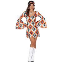 Klassisches 70er-Jahre-Hippie-Kostüm für Frauen