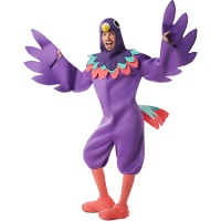 Kostüm eines violetten Ara für Erwachsene