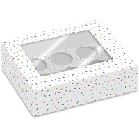 Konfetti-Cupcake-Box für 6 Cupcakes - 2 Stück