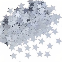 Silberne Sternkonfetti, 7 g