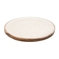 Runder Holz-Schlüsselablage, 30 cm - DCasa