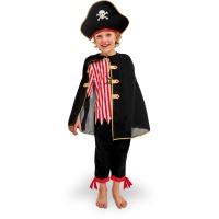 Klassisches Piratenkostüm mit Umhang für Kinder