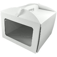 Kuchenbox 30 x 30 x 21 cm mit Griff und Fenster - Azucren