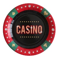 Casino-Poker-Teller, 22,5 cm - 10 Stück