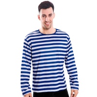 Gestreiftes Langarm-T-Shirt für Erwachsene