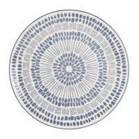 27 cm blau bedruckte Platte