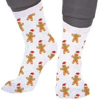 Glitzernde Lebkuchen-Socken - 1 Paar