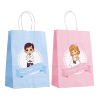 Polka Dots Kommunion Tasche 21 x 15 x 8 cm - 1 Stück
