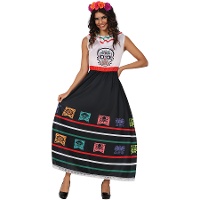 Fröhliches mexikanisches Catrina-Kostüm für Damen