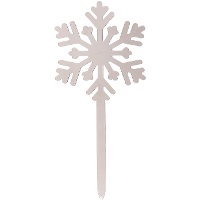 Silberner Schneeflocken-Topper, 13 x 6 cm