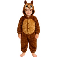 Dunkelbraunes Labubu-Kinderkostüm