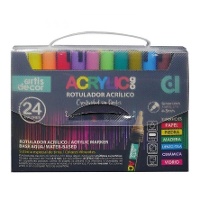 Acrylmarker Acrylic Go 4-5 mm, Grundfarben - Artis Decor - 24 Stück