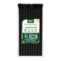 Biologisch abbaubare 20,3 cm Kunststoff-Strohhalme - Honest Green - 100 Stück