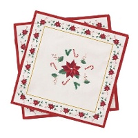 Weihnachtsservietten Poinsettia 16,5 x 16,5 cm - 20 Stück