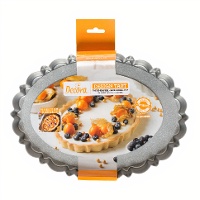 Ovale Tarteform 29 x 20 x 3 cm mit herausnehmbarem Boden - Decora