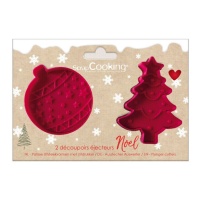 Weihnachtskeksausstecher mit Auswerfer - Scrapcooking - 2 Stück