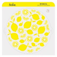 Schablone mit Zitronenmotiv, Ø 25 cm