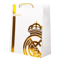 Geschenktasche, 40 x 30 x 12 cm, in Gold vom Real Madrid