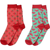 Erdbeer- oder Wassermelonensocken - 1 Paar