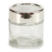 Transparentes 0,08 L Glasgefäß mit Deckel