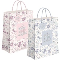 Geschenktasche 14 x 11,5 x 6,7 cm Mama Blumen - 1 Stück