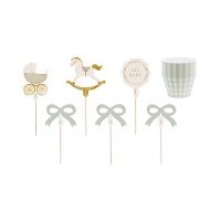 Set aus Kapseln und Picks von Oh Baby Vintage - 6 Stück