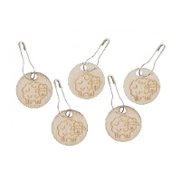 Holzkreideschäfchen in Form von Schafen - Milward - 10 Stück